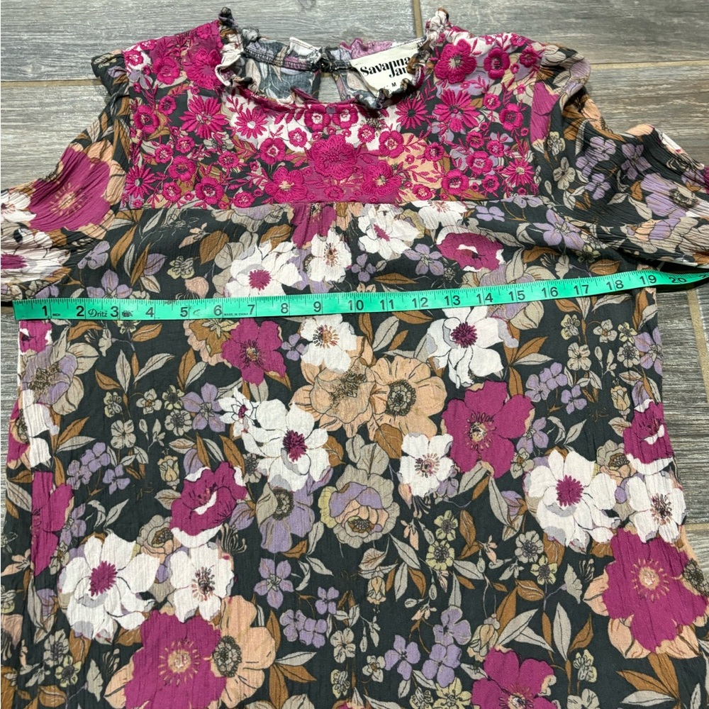 Adorable Boho Peasant Blouse by Savanna Jane! Size Medium - Picture 9 of 11